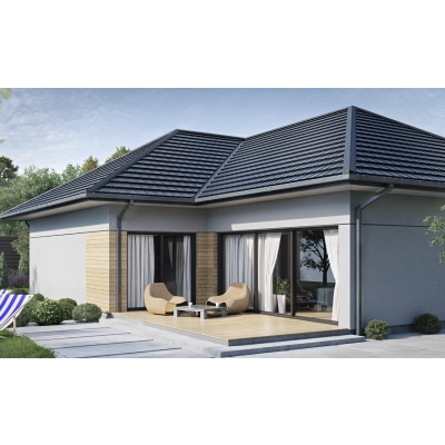 KROP Hak doczołowy PVC do rynny kwadratowej 135 mm